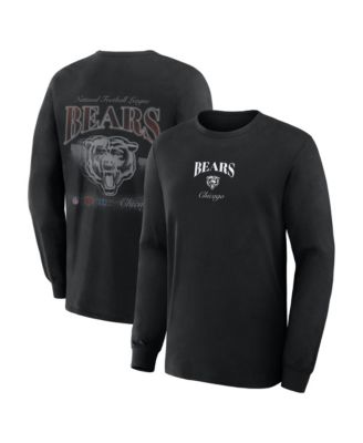 Fanatics Men's Black Chicago Bears Midnight Falls Long Sleeve T-Shirt