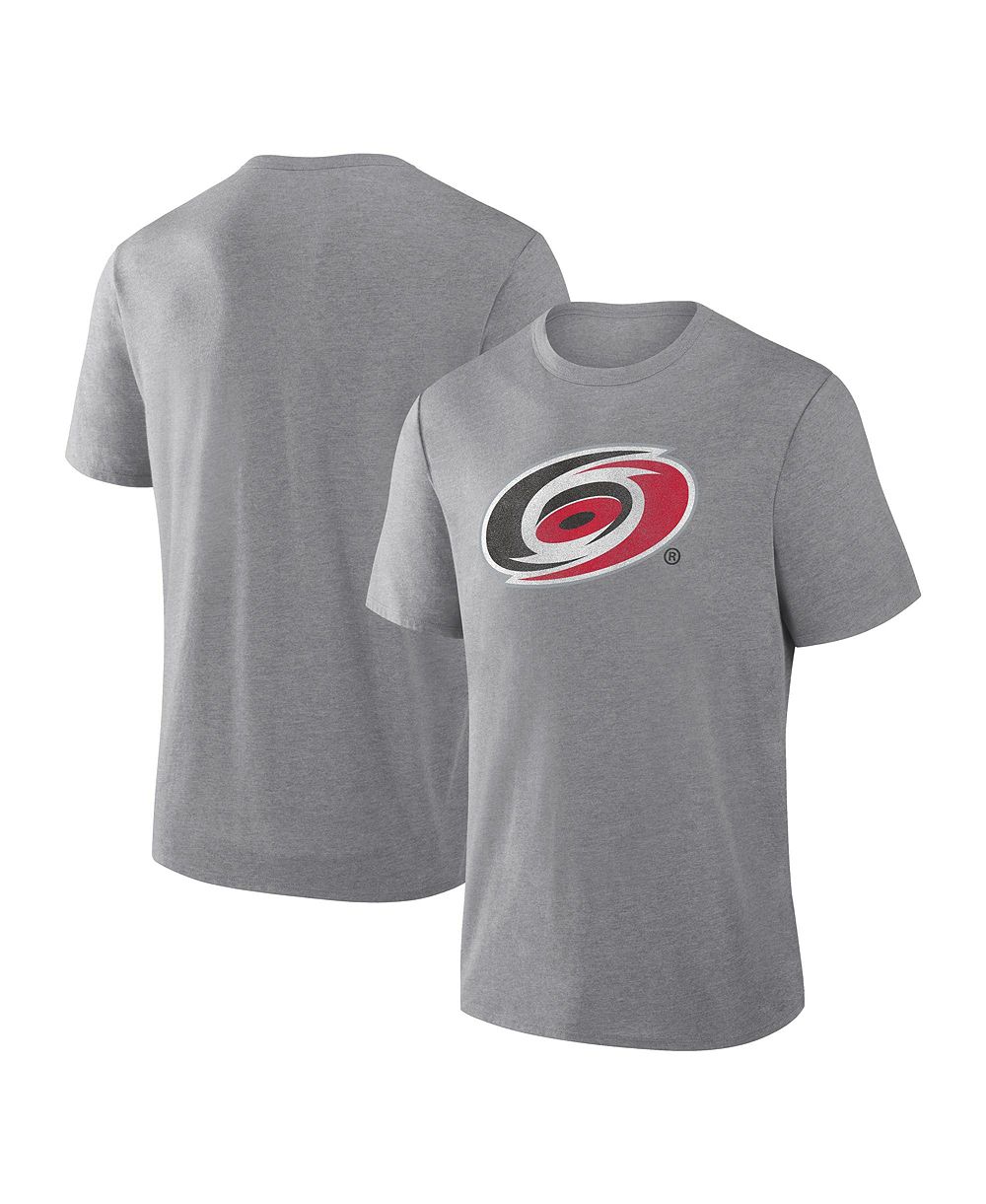 Футболка Fanatics Men's Heather Gray Carolina Hurricanes Elevated Tri-Blend