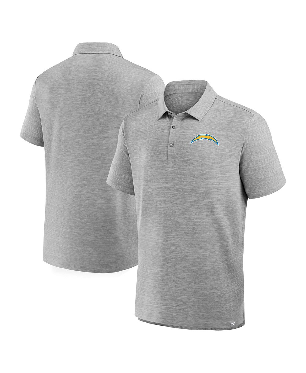 Мужская рубашка-поло Fanatics Los Angeles Chargers Clutch Heather Gray