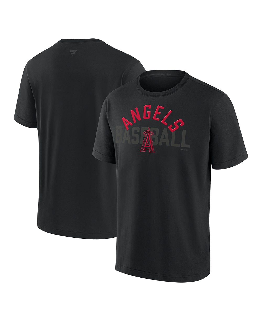 Мужская футболка Fanatics Los Angeles Angels Black Out Heavyweight