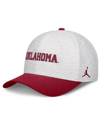 Jordan Men's and Women's White/Crimson Oklahoma Sooners Primetime Rise Adjustable Hat