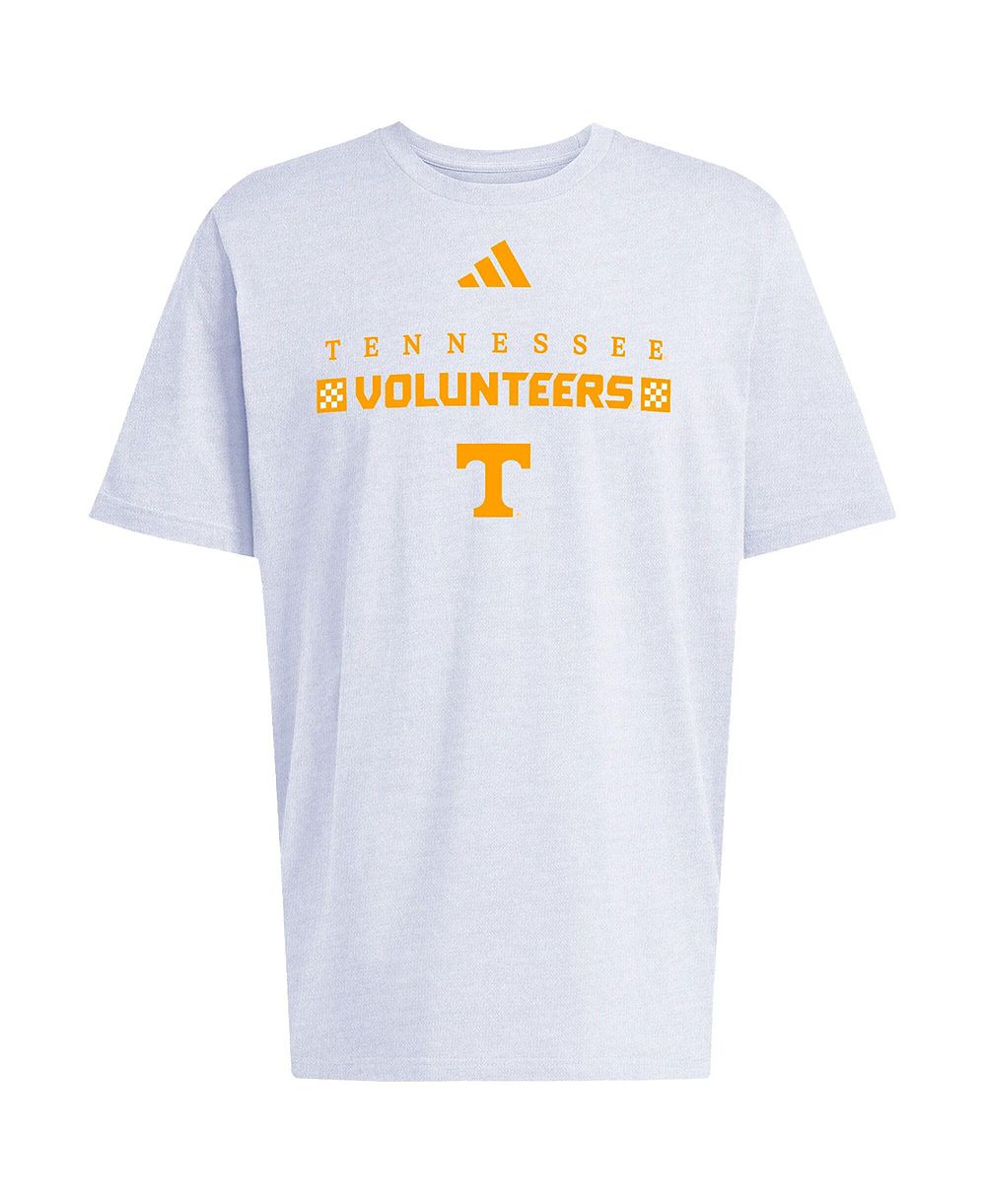 Adidas Men's Gray Tennessee Volunteers Checkered Fresh T-Shirt
