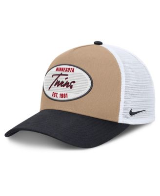 Мужская кепка Nike Khaki/Navy Minnesota Twins Rise A-Frame Trucker регулируемая