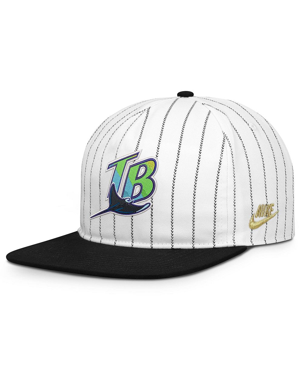 Кепка Nike Men's White/Black Tampa Bay Rays Cooperstown Collection Pro Adjustable Hat