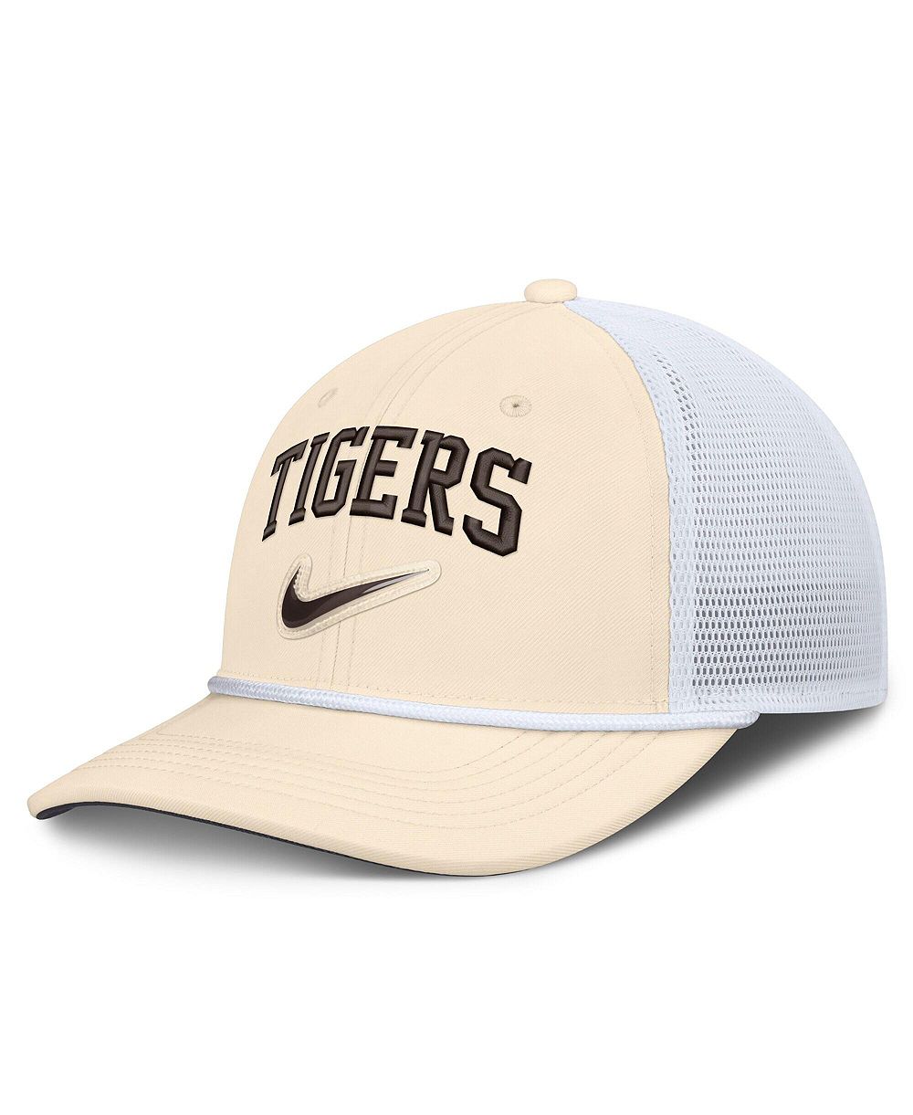 Мужская кепка Nike Detroit Tigers Rise Dri-FIT Trucker регулируемая натуральный/белый