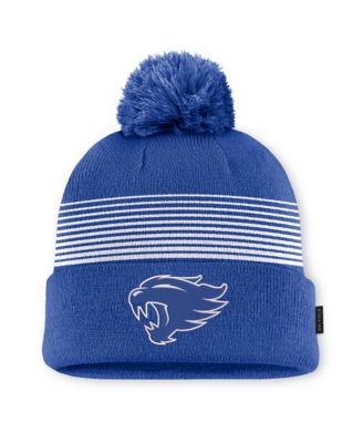 Мужская и женская вязаная шапка Nike Royal Kentucky Wildcats 2026 On-Field Cuffed с помпоном