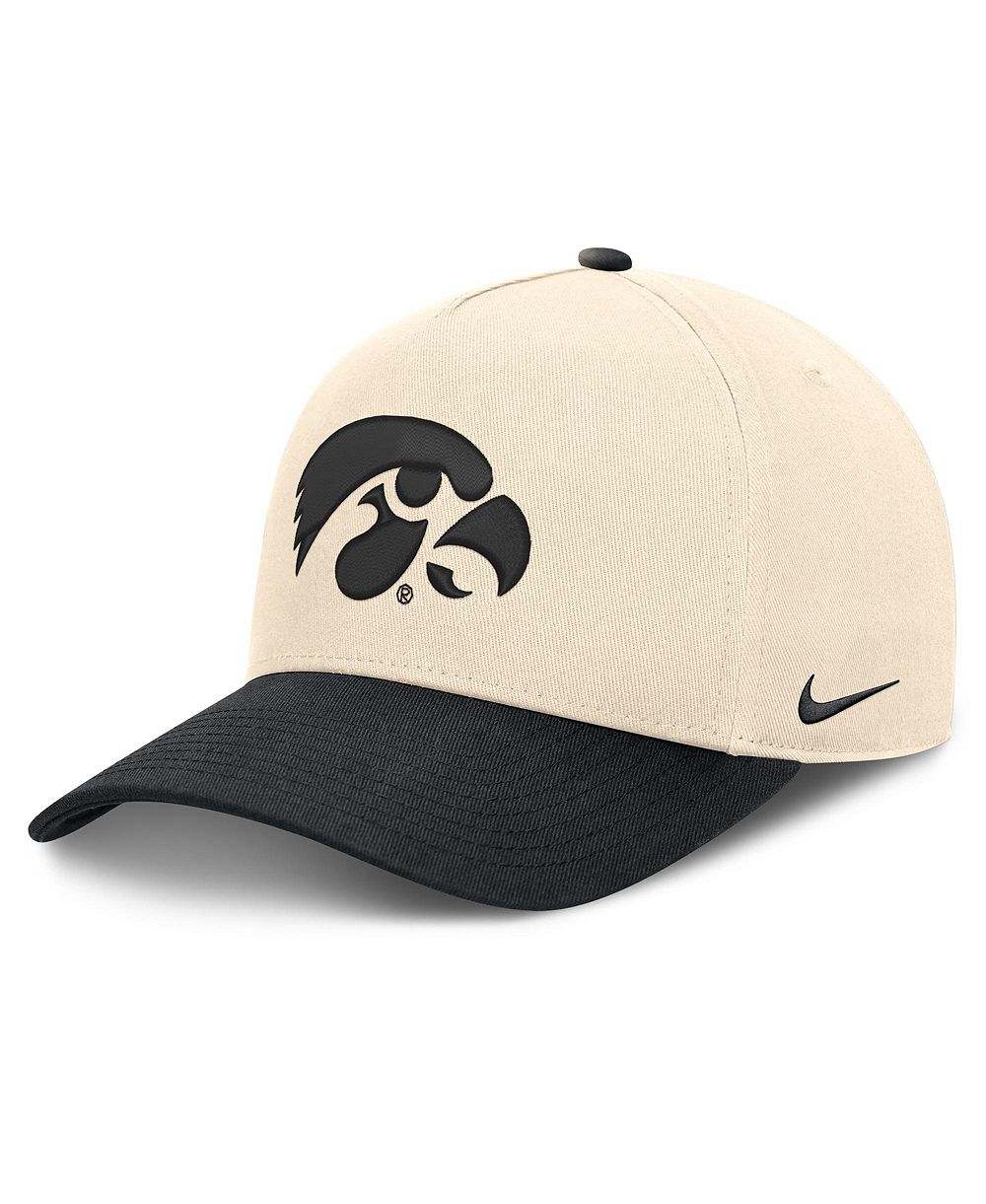 Кепка Nike Men's and Women's Iowa Hawkeyes Campus Prep Rise Adjustable Natural/Black
