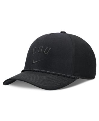 Nike Men's and Women's Black Ohio State Buckeyes Campus Prep Tonal Rope Rise 5-Panel Adjustable Hat