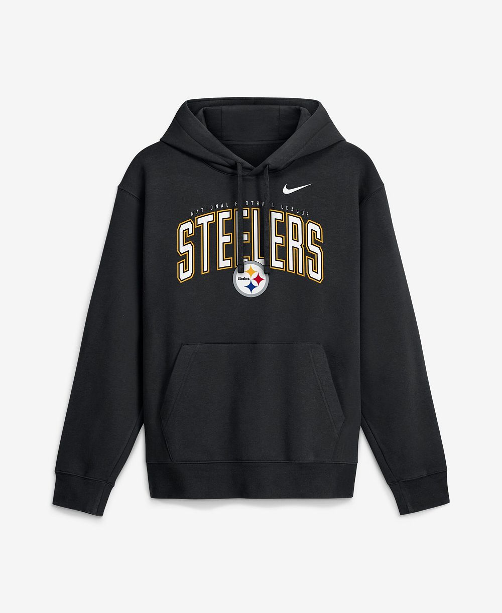 Мужской флисовый худи Nike Black Pittsburgh Steelers Expect Victory Club
