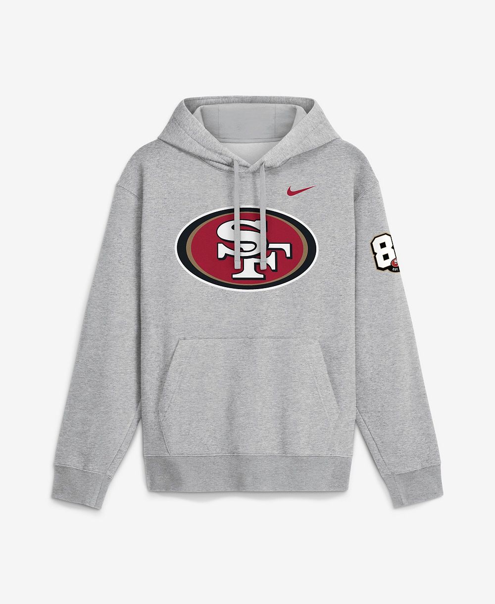 Nike Men's Heather Gray San Francisco 49ers 80th Anniversary Showdown Club Fleece Hoodie