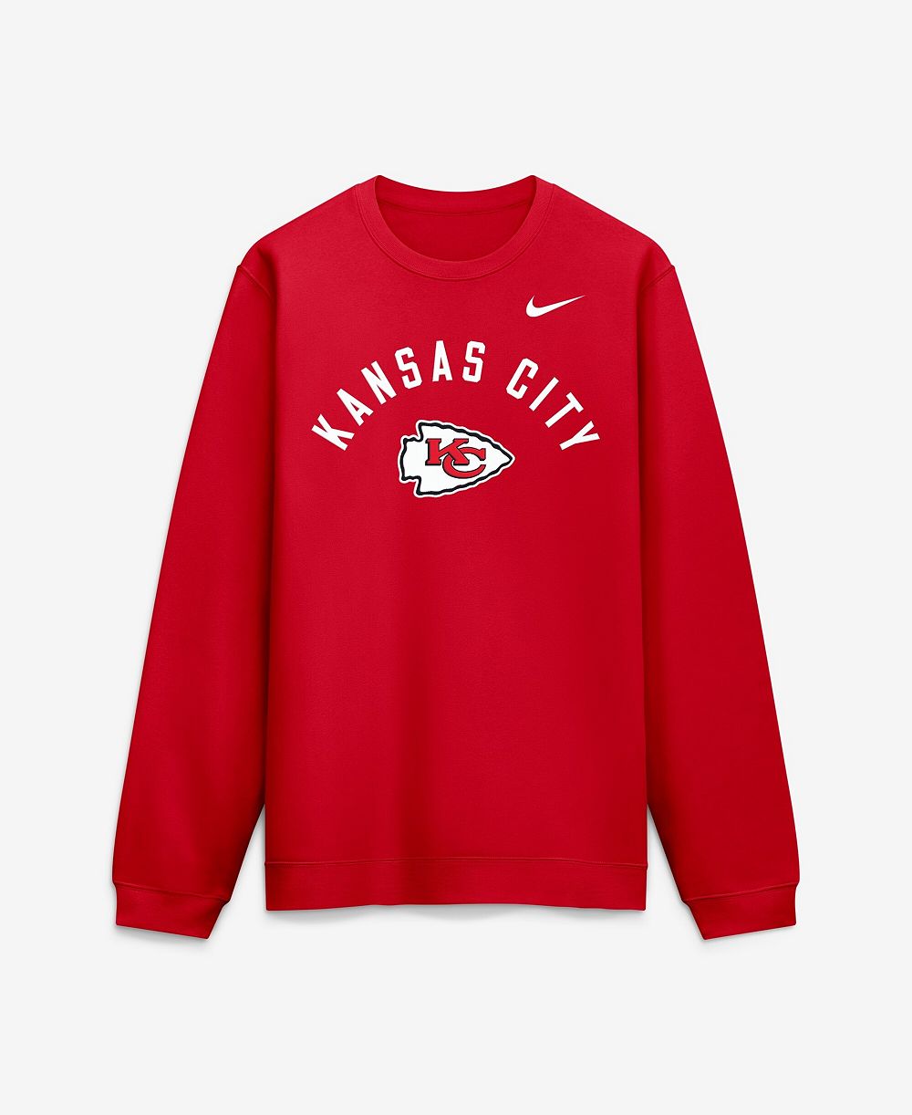 Мужская толстовка Nike Red Kansas City Chiefs Defensive Leader Club Fleece Pullover