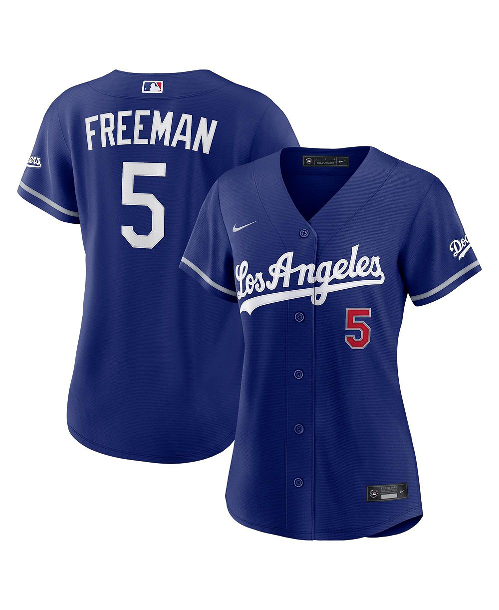 Женская джерси Nike Freddie Freeman Los Angeles Dodgers Alternate Stadium, синяя