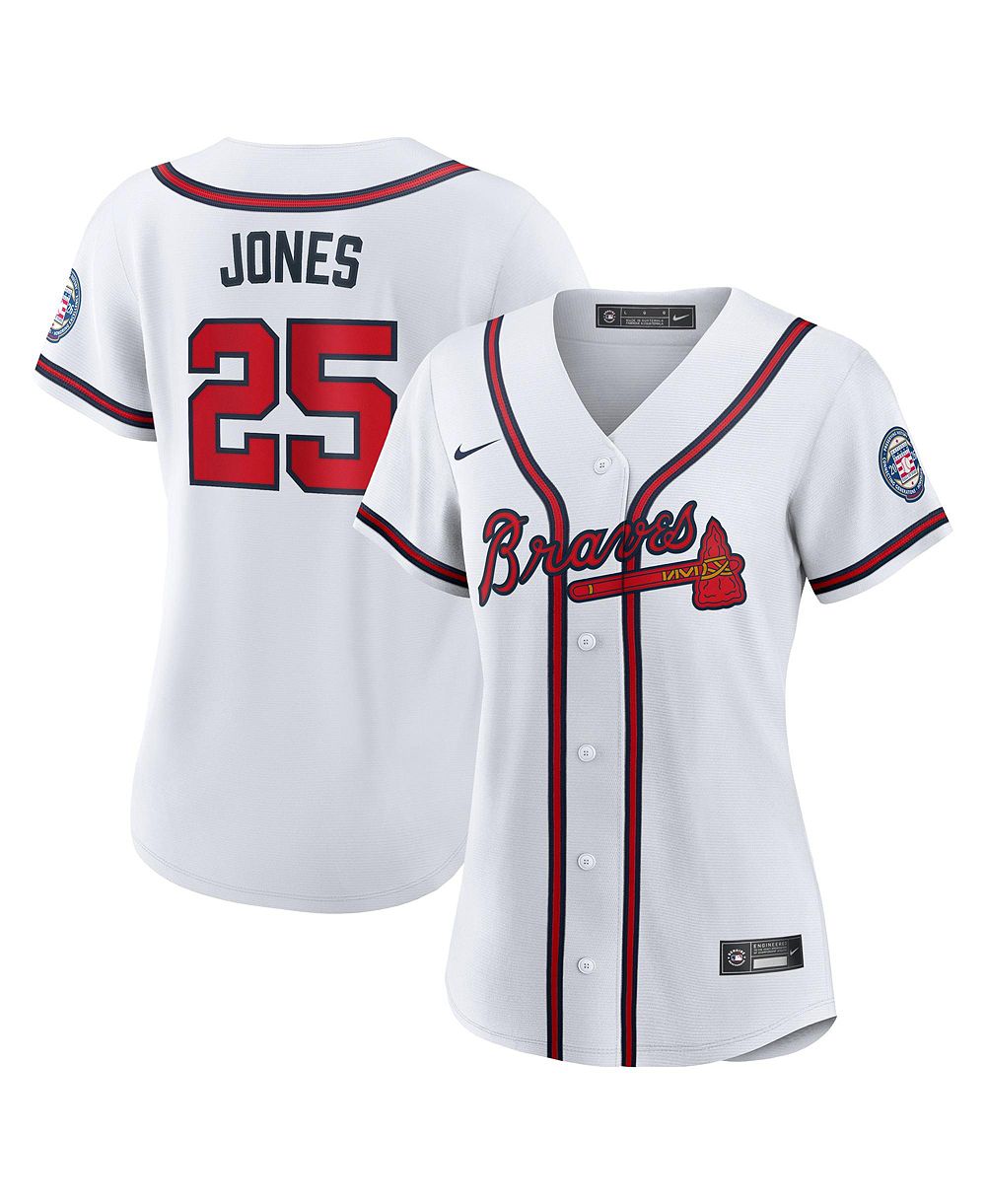 Nike Women's Andruw Jones White Atlanta Braves 2026 Baseball Hall of Fame Retired Player Replica Jersey