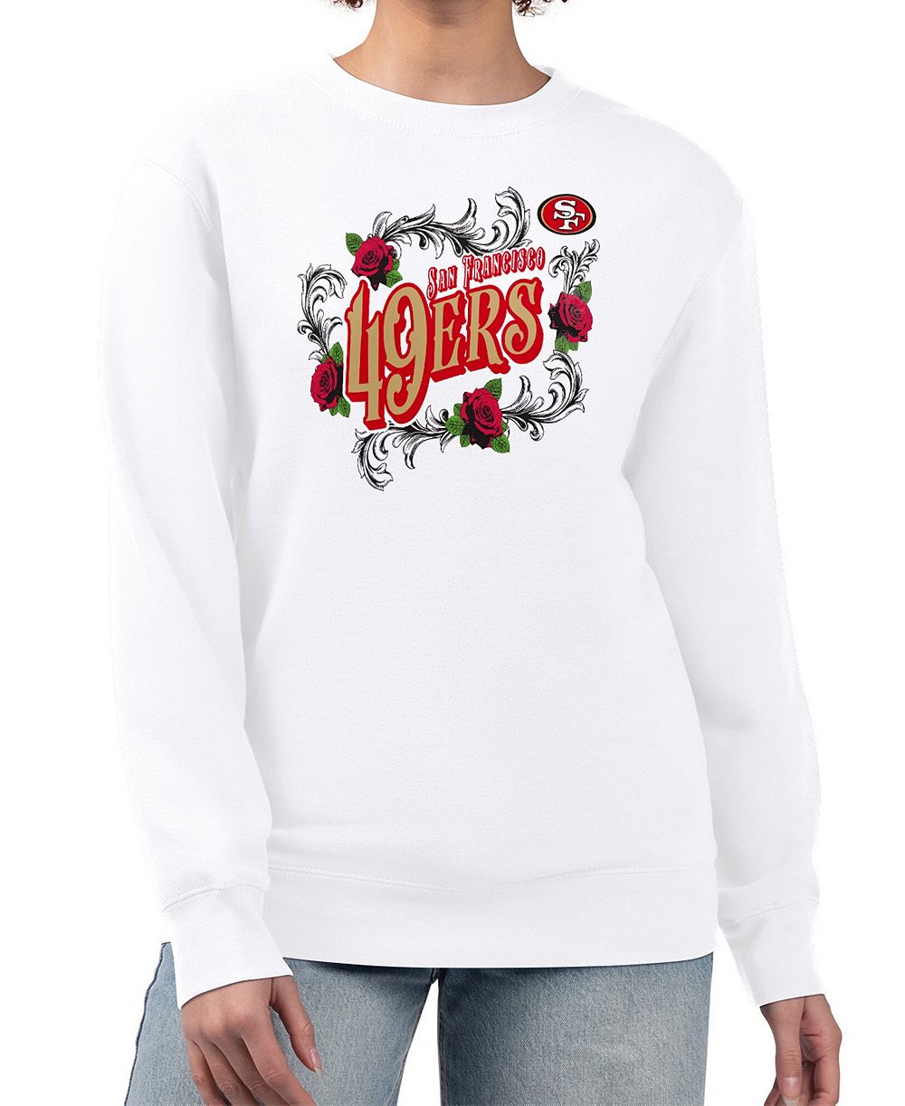 Мужская флисовая толстовка G-III 4Her by Carl Banks White San Francisco 49ers Roses