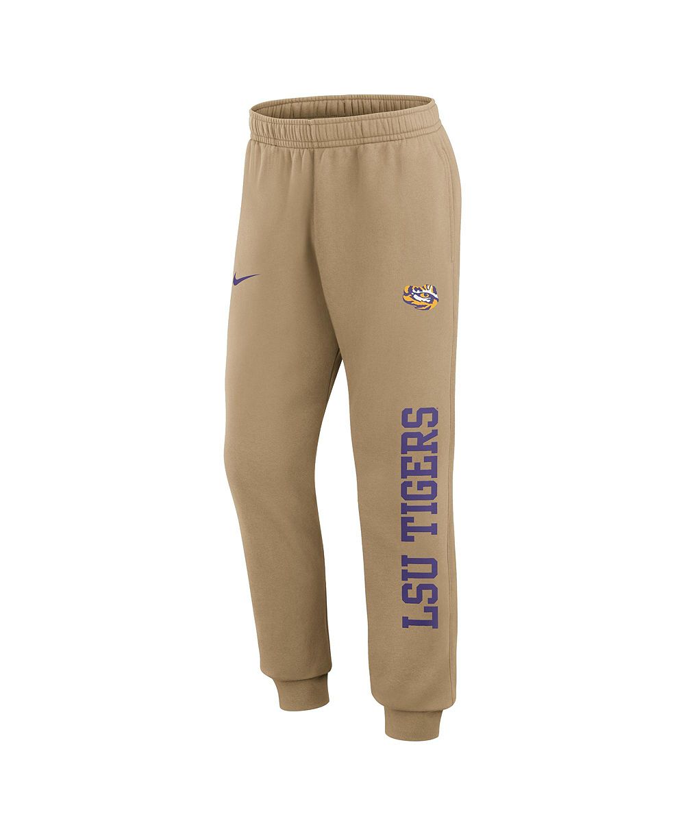 Nike Men's Beige LSU Tigers Primetime Club Fleece Joggers