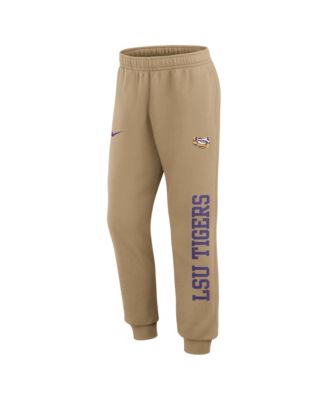 Nike Men's Beige LSU Tigers Primetime Club Fleece Joggers