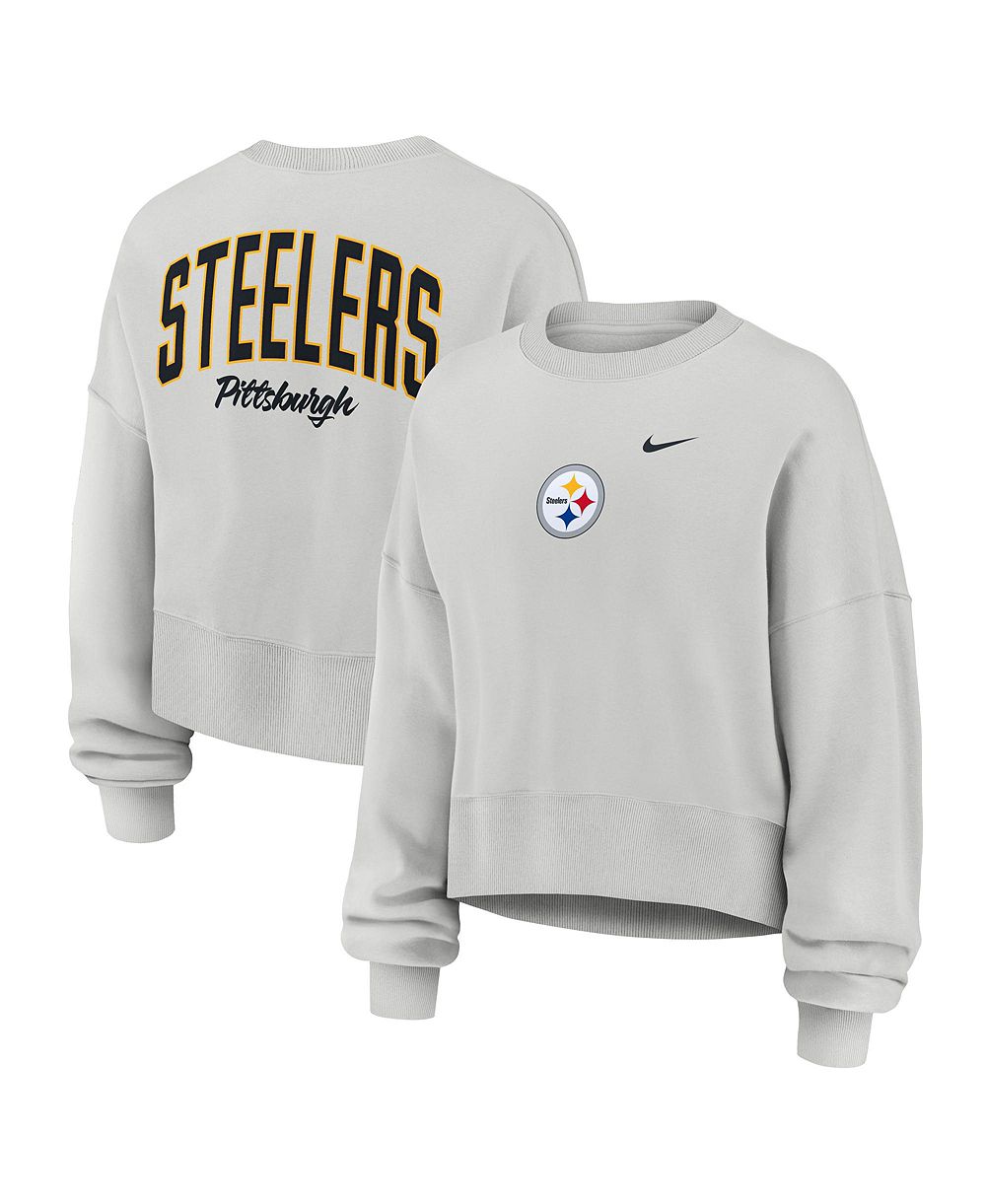 Женское свитшот Nike Gray Pittsburgh Steelers Oversized Primetime Phoenix Fleece