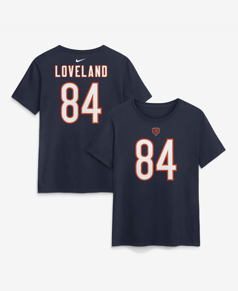 Nike Women's Colston Loveland Navy Chicago Bears Name & Number T-Shirt