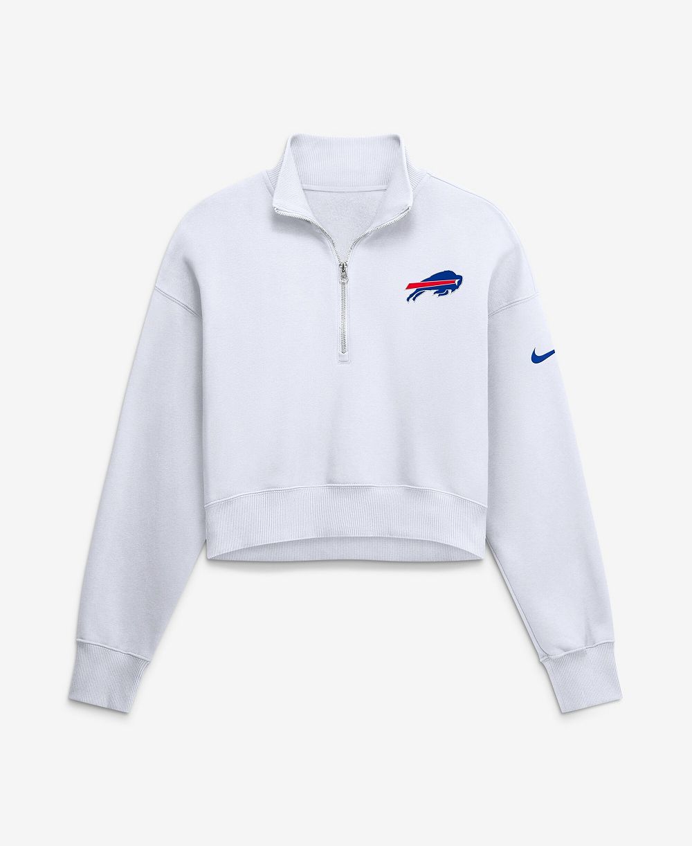 Nike Women's Buffalo Bills Phoenix Fleece Oversized Quarter-Zip Sweatshirt