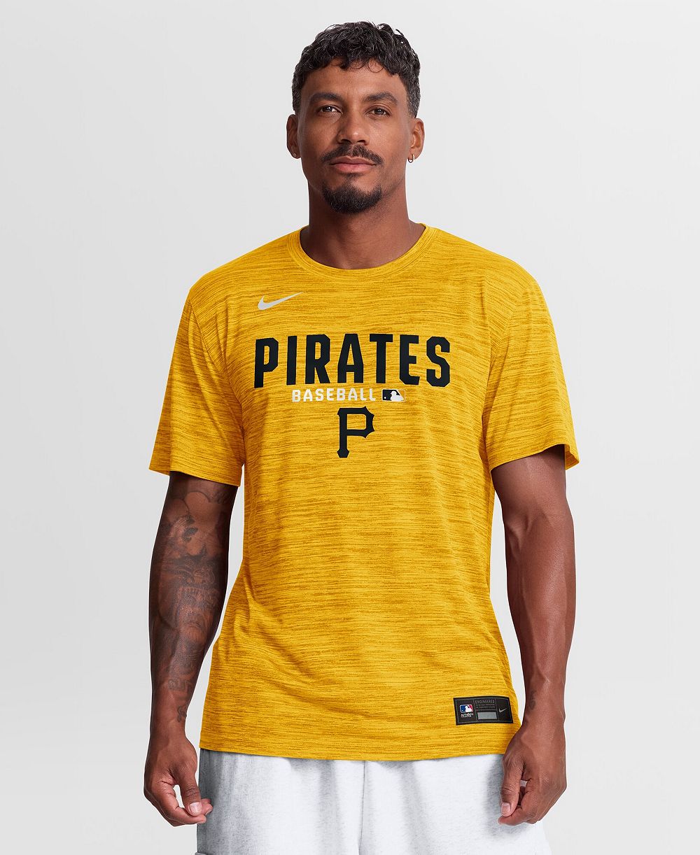 Мужская футболка Nike Gold Pittsburgh Pirates Authentic Collection Velocity Dri-FIT