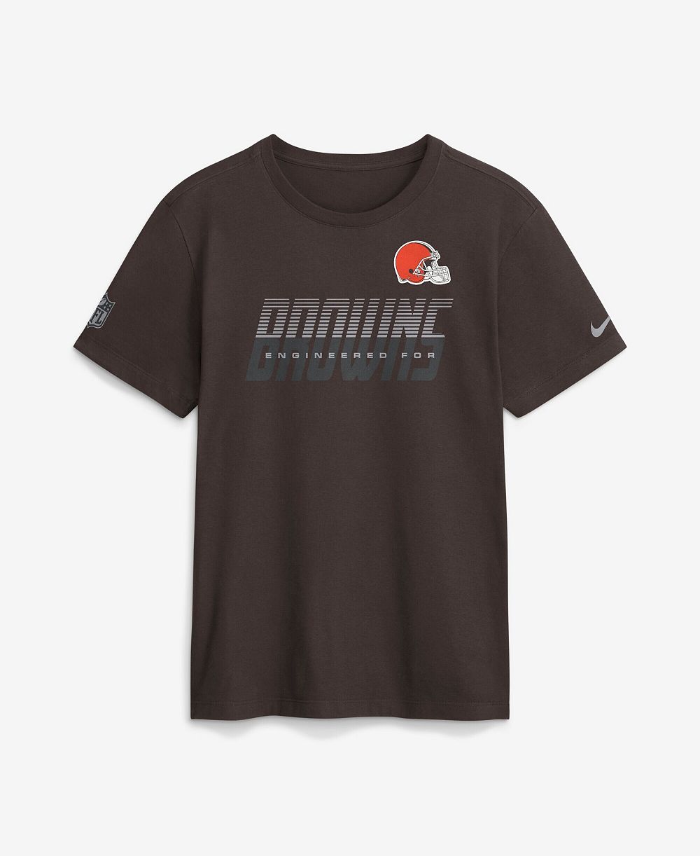 Nike Men's Brown Cleveland Browns Sideline Dri-FIT T-Shirt