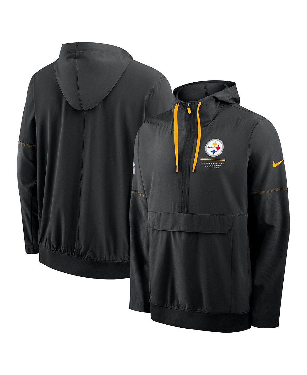 Мужская толстовка Nike Pittsburgh Steelers Sideline Logo Glory Anorak Half-Zip черная