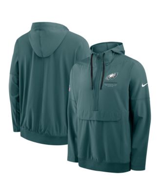Мужская ветровка Nike Midnight Green Philadelphia Eagles Sideline Logo Glory Anorak Half-Zip Hoodie