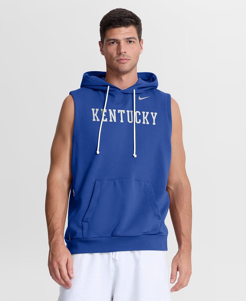 Мужской бесрукавный худи Nike Royal Kentucky Wildcats 2026 Sideline Dri-FIT
