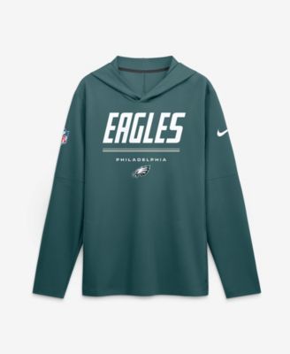 Nike Men's Midnight Green Philadelphia Eagles Sideline Game On Lightweight Long Sleeve Dri-FIT Hoodie
