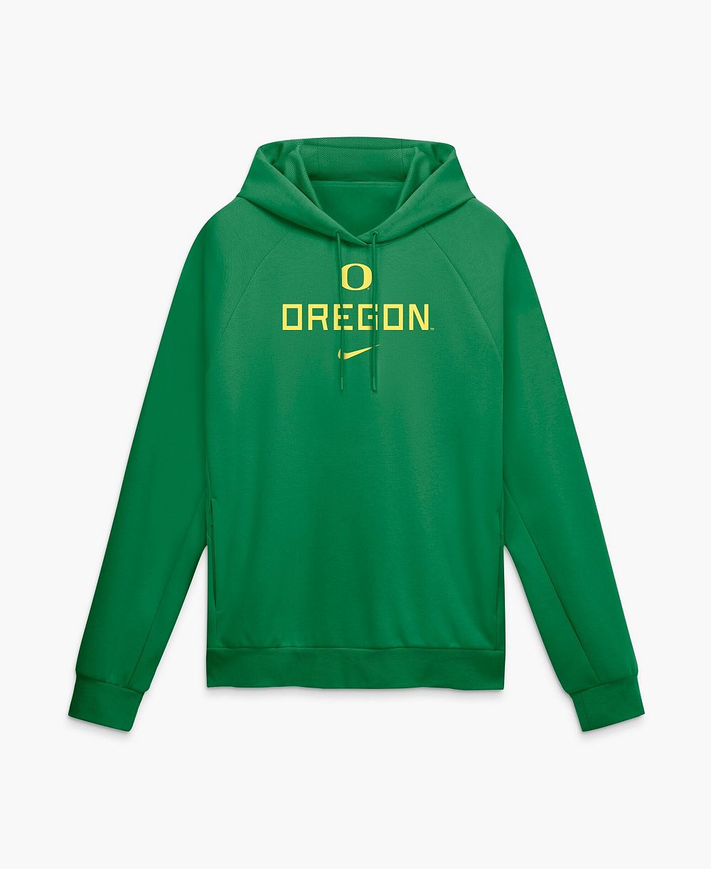 Мужское худи Nike Green Oregon Ducks Premium Performance Raglan Dri-FIT
