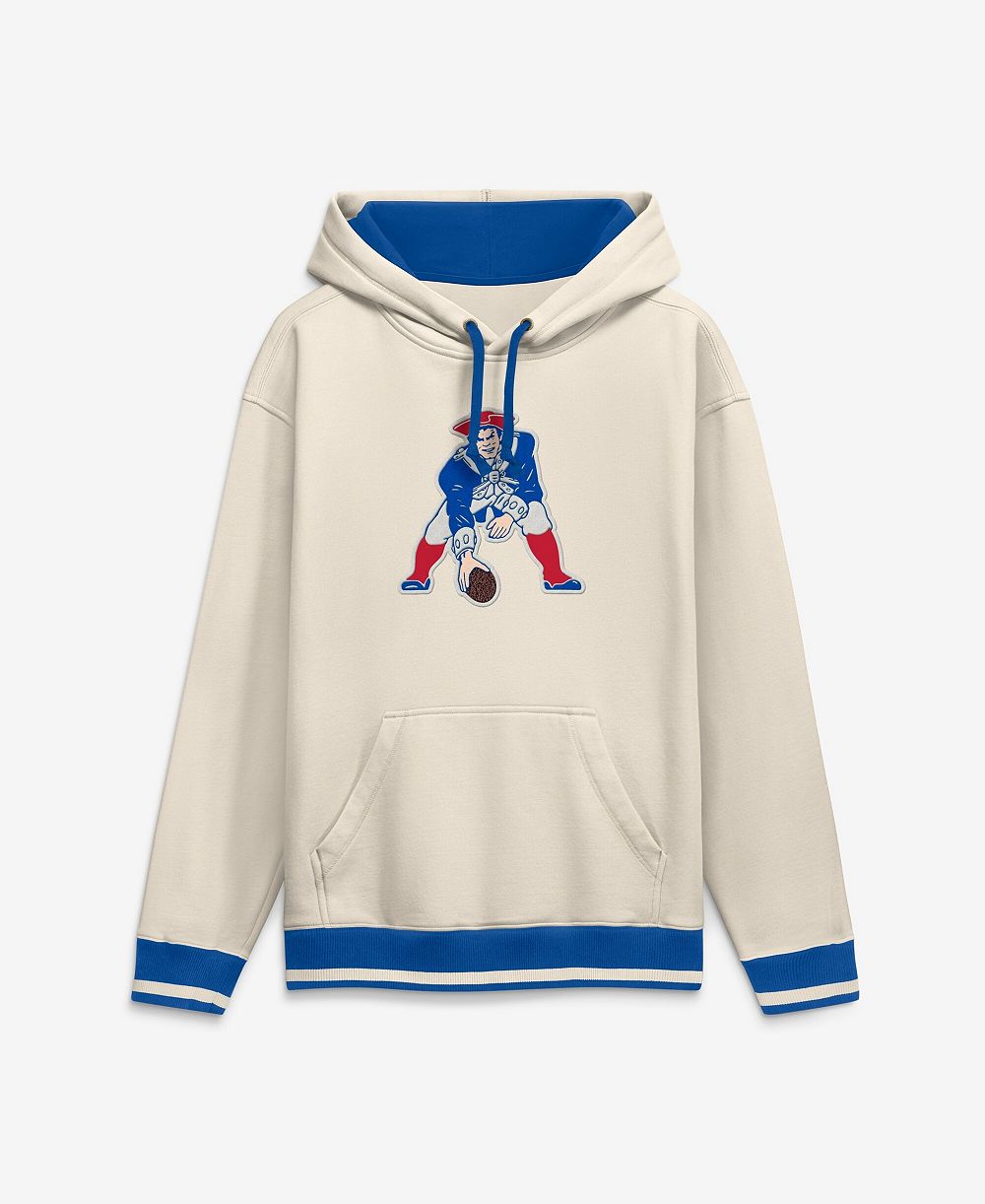 Мужское худи Fanatics New England Patriots Chenille Heavyweight Fleece Cream