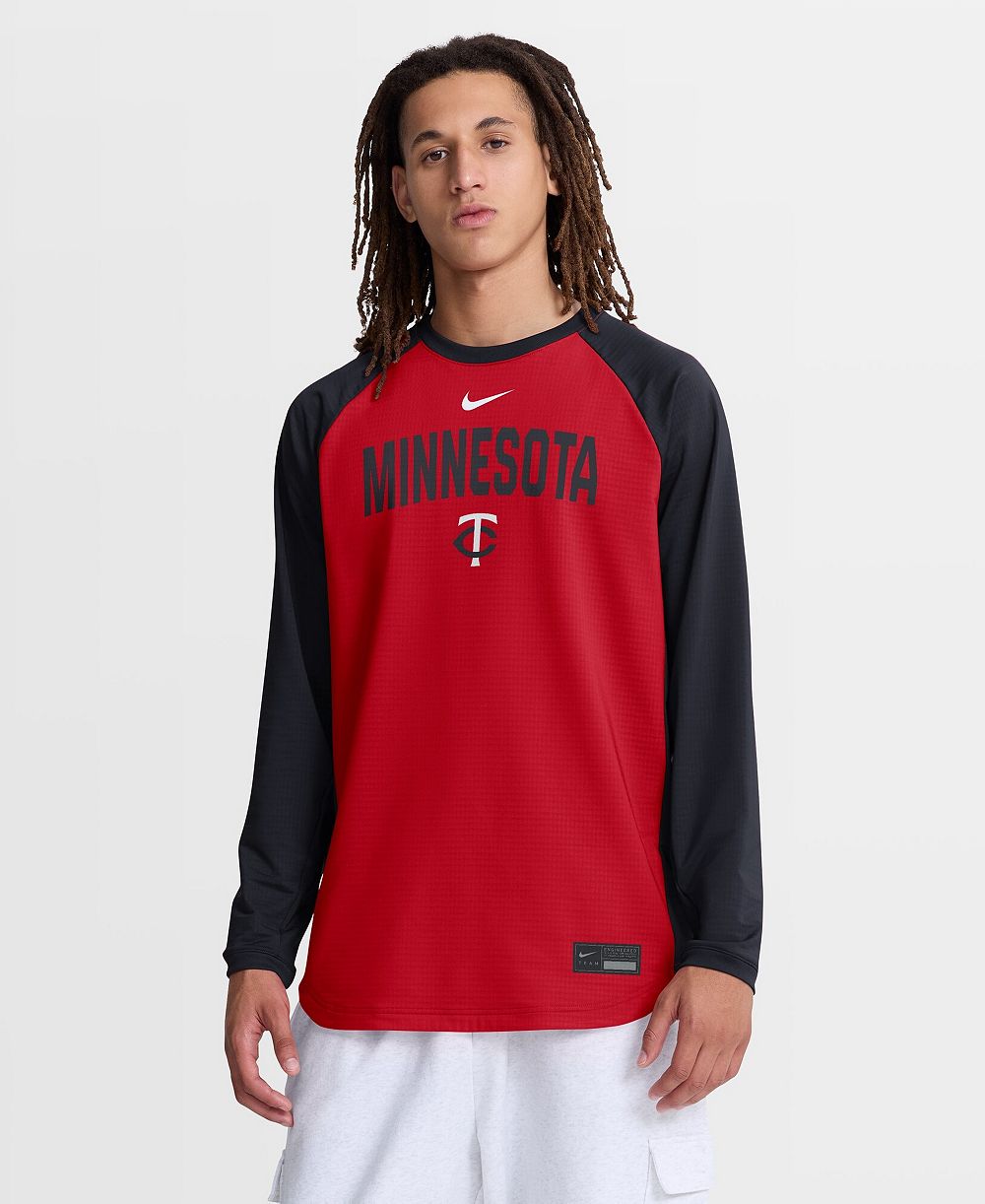 Мужской свитшот Nike Minnesota Twins Authentic Collection Raglan Dri-FIT