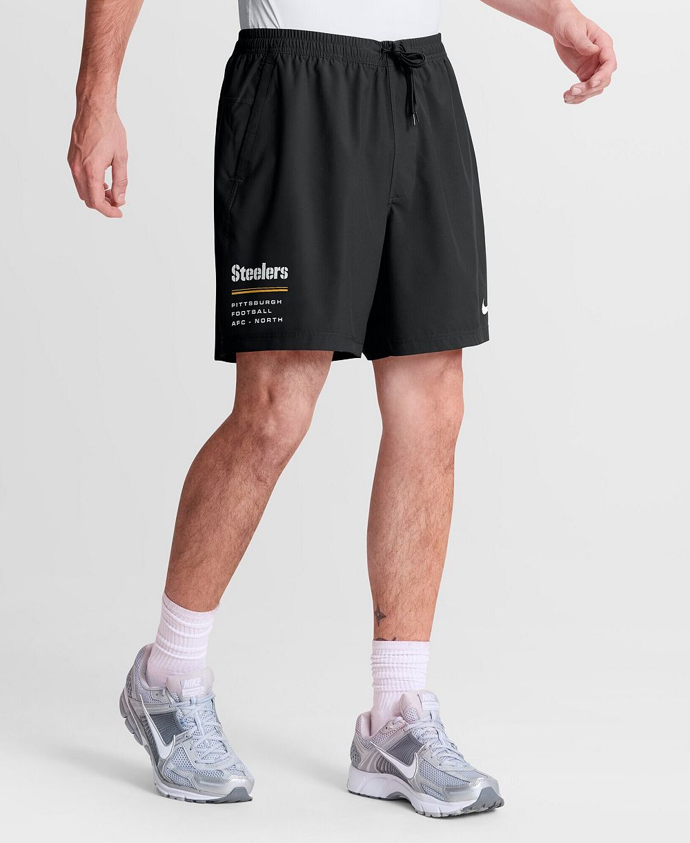 Мужские шорты Nike Pittsburgh Steelers Form Dri-FIT, черные