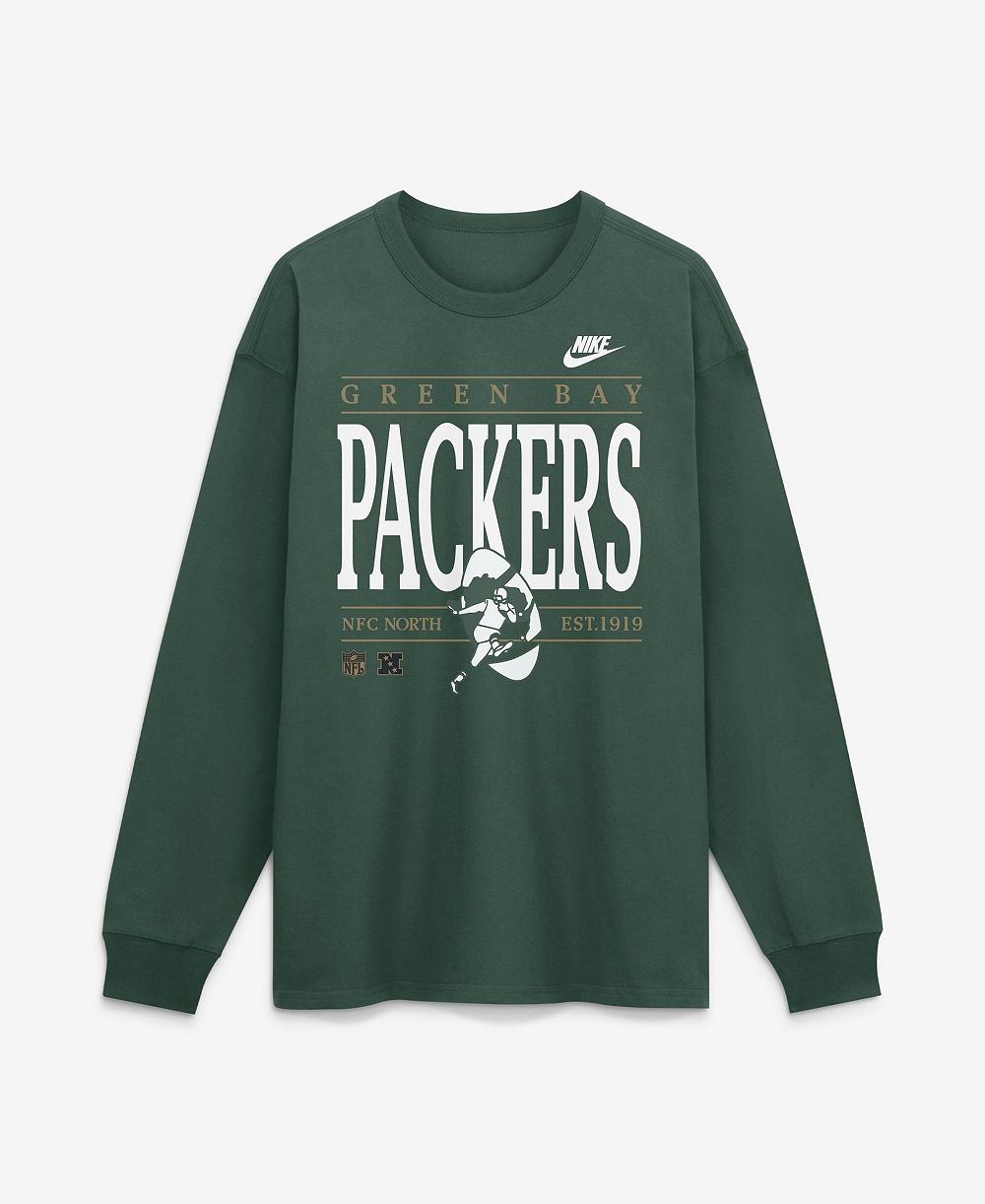 Nike Men's Green  Bay Packers Red Zone Long Sleeve Max90 T-Shirt