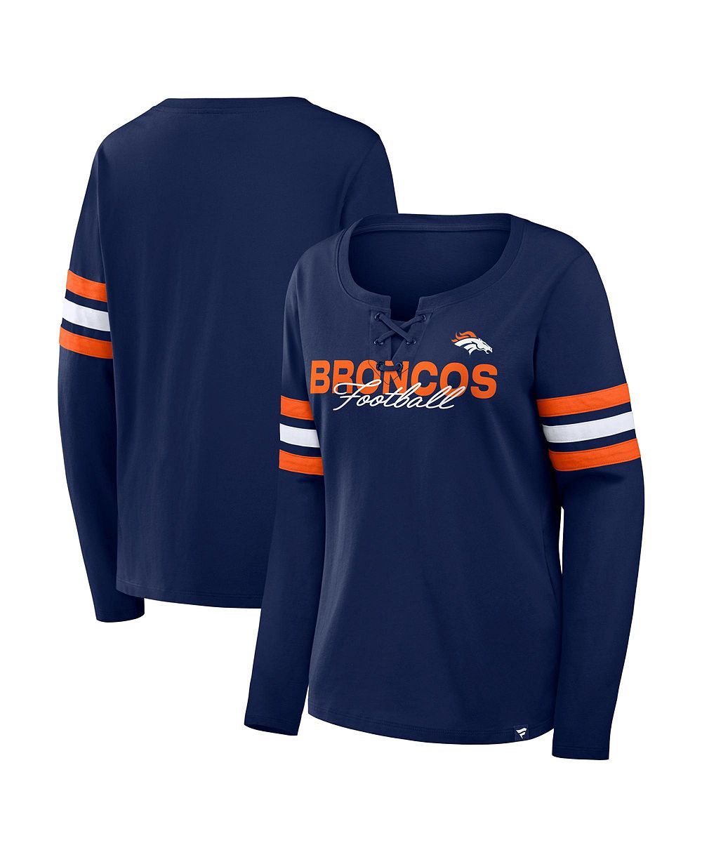 Fanatics Women's Denver Broncos Team First Coverage Scheme Lace-Up Long-Sleeve T-Shirt