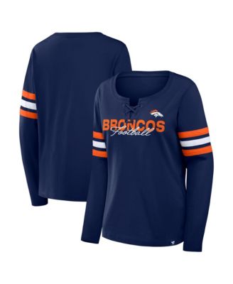 Fanatics Women's Denver Broncos Team First Coverage Scheme Lace-Up Long-Sleeve T-Shirt