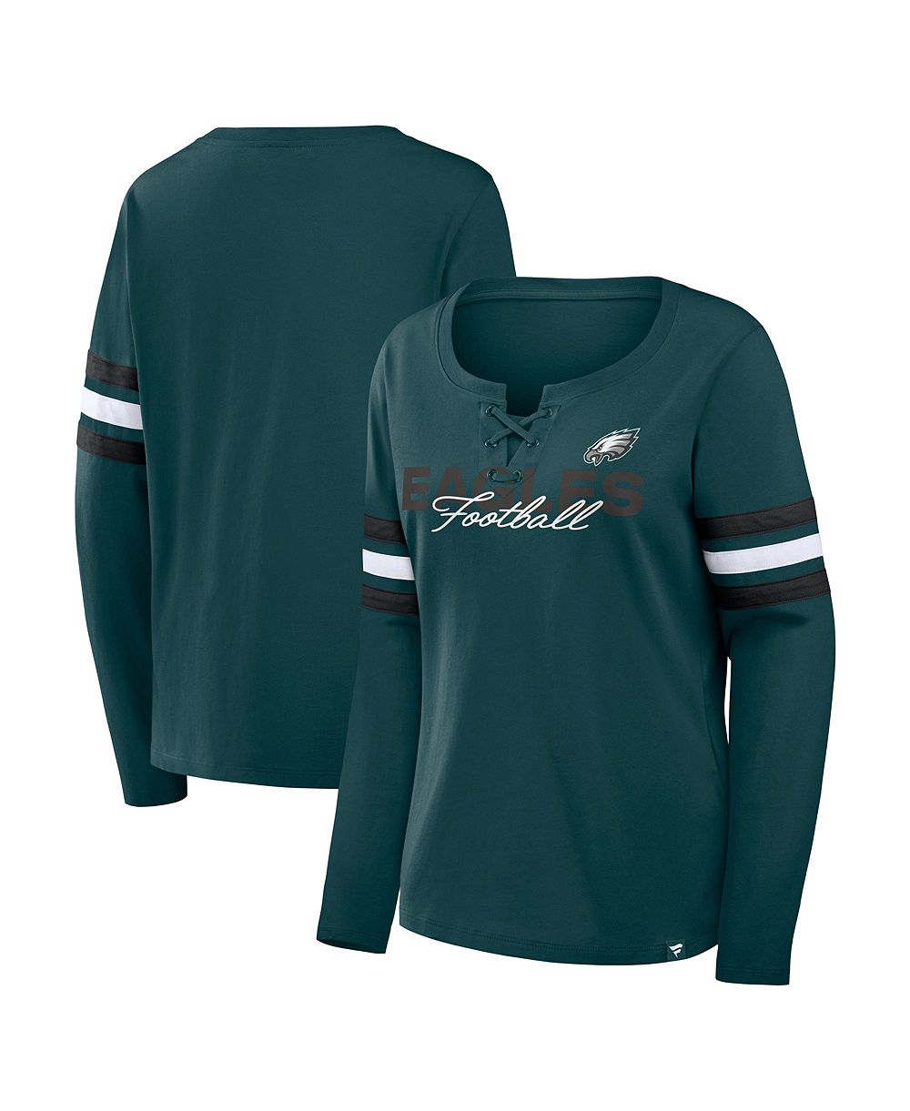 Fanatics Women's Team First Lace-Up Long-Sleeve Cotton Jersey T-Shirt