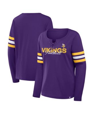 Fanatics Women's Minnesota Vikings Team First Coverage Scheme Lace-Up Long-Sleeve T-Shirt