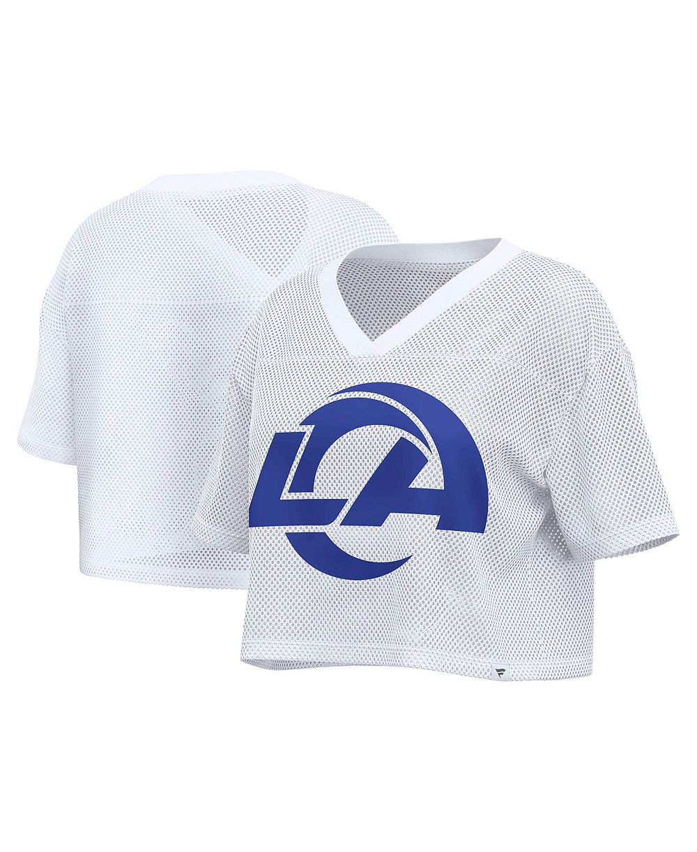 Женская джерси Fanatics Los Angeles Rams Oversized Mesh Cropped V-Neck