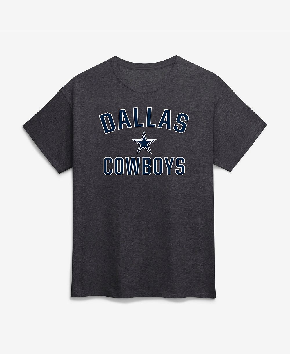 Logo Athletic Men's Charcoal Dallas Cowboys Cotton Victory Arch T-Shirt