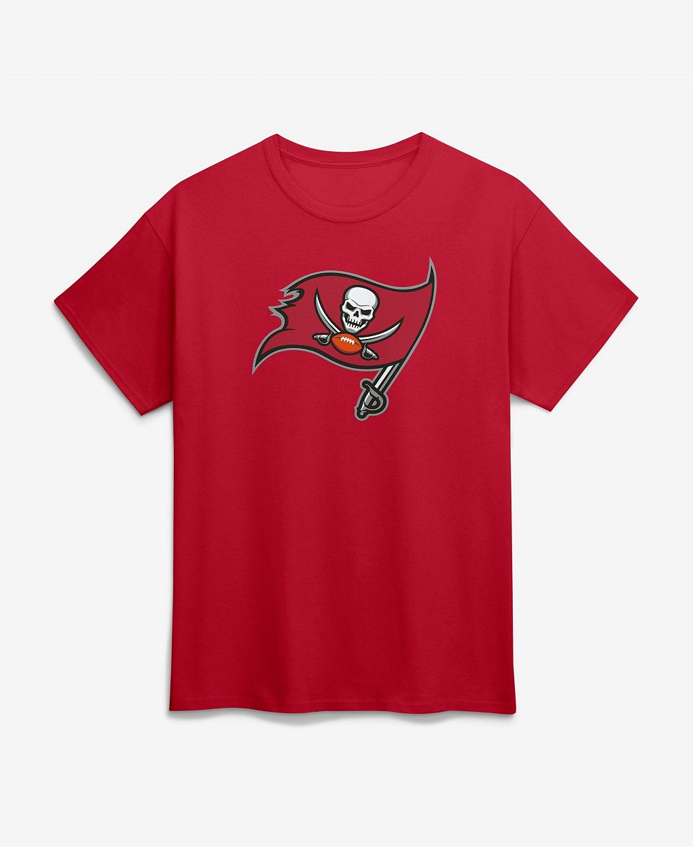 Logo Athletic Men's Red Tampa Bay Buccaneers Primary Logo T-Shirt