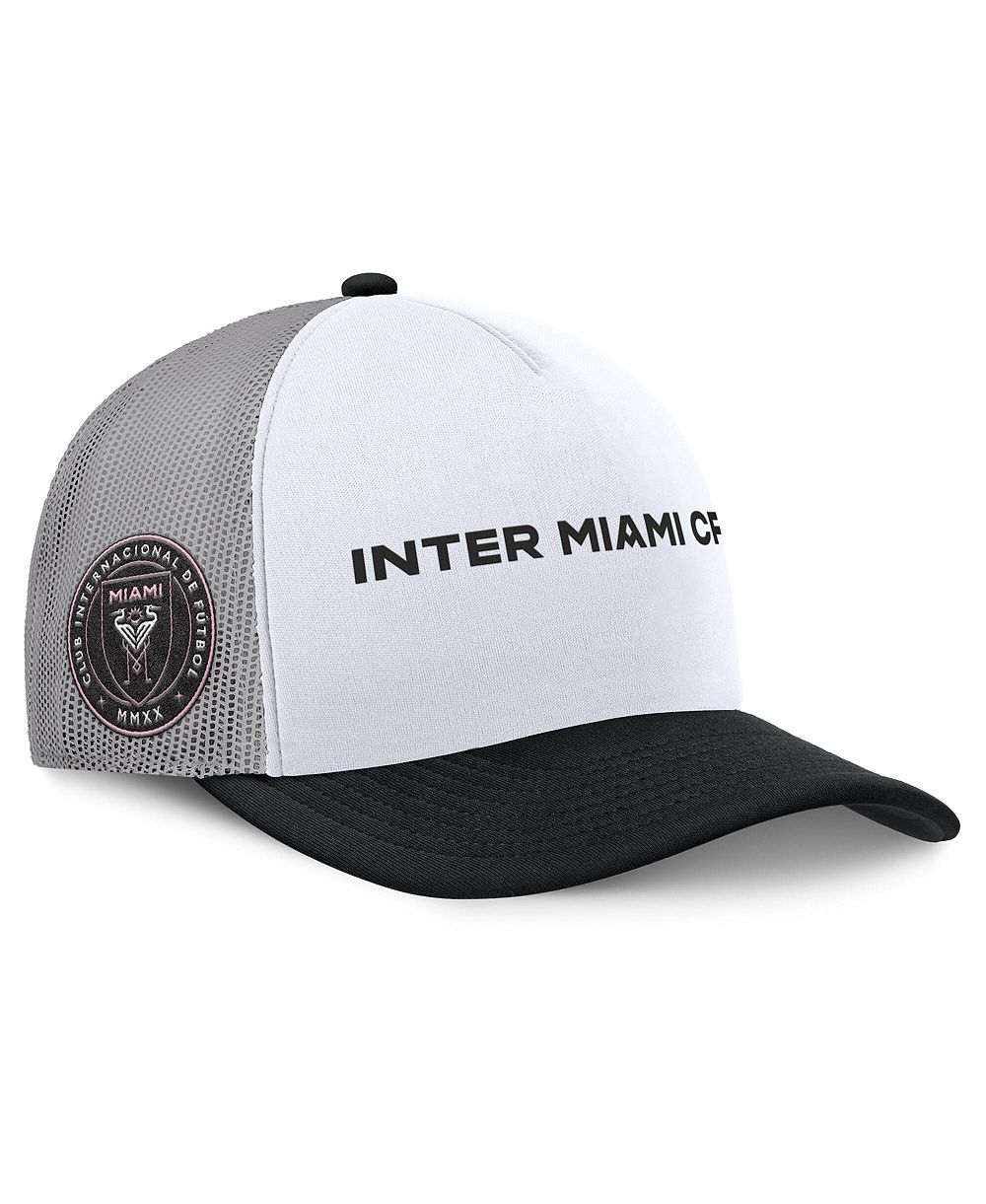 Мужская кепка Fanatics Men's White Inter Miami CF On Deck A-Frame Trucker Adjustable Hat