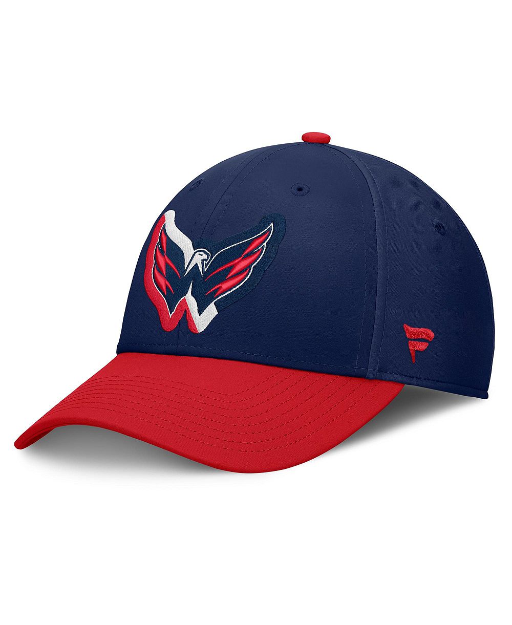 Мужская кепка Fanatics Men's Navy/Red Washington Capitals Flex Fit