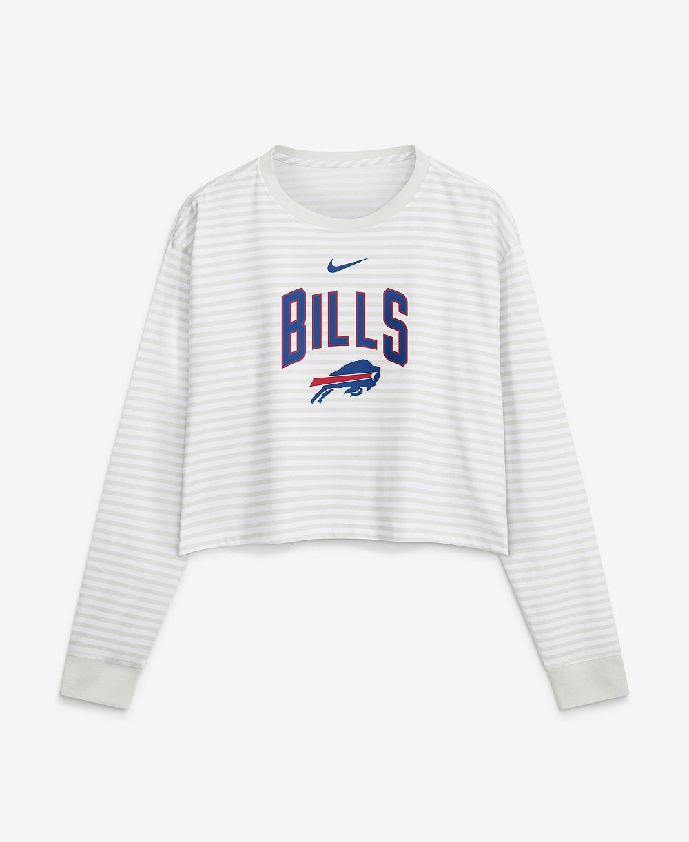Женский кроп-топ Nike Buffalo Bills Loose Fit White