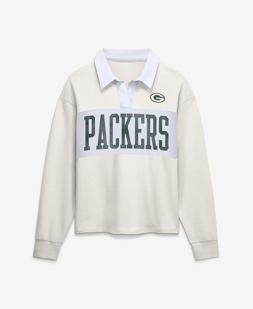 Женская рубашка-поло Fanatics с длинным рукавом, цвет зеленый, Green Bay Packers Heritage Play Action