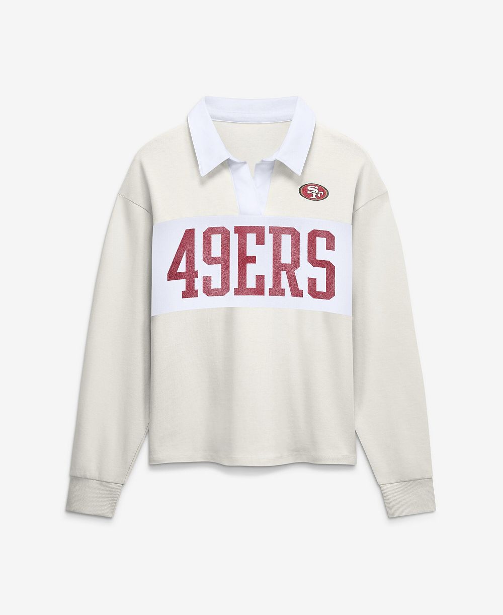 Fanatics Women's San Francisco 49ers Heritage Play Action Vintage Rugby Polo Shirt