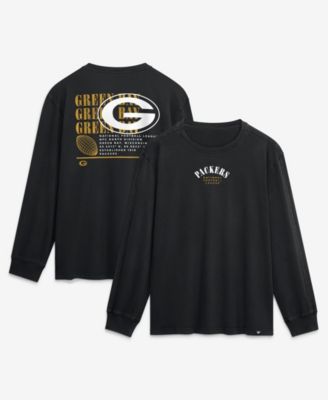Мужская футболка Fanatics Black Green Bay Packers Relaxed Fullback Drive Long Sleeve Fashion