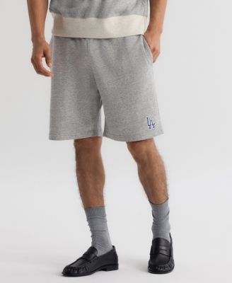 Fanatics Men's Steel Heather Los Angeles Dodgers Iconic Terry Warm-Up Shorts