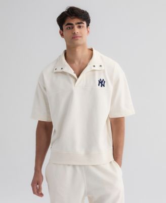 Fanatics Мужской свитшот-пуловер New York Yankees Iconic с коротким рукавом и воротником-стойкой