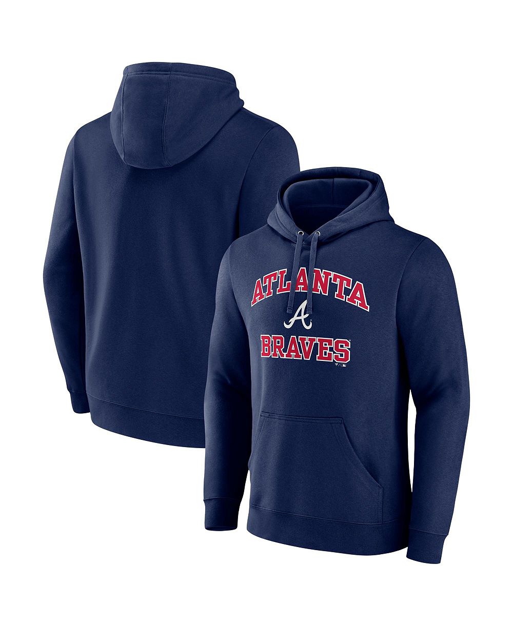 Мужская толстовка Logo Athletic Men's Navy Atlanta Braves Heart Soul Hoodie